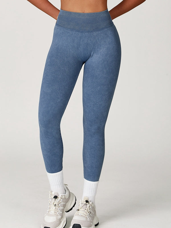 Denim Scrunch Bum High-rise Leggings