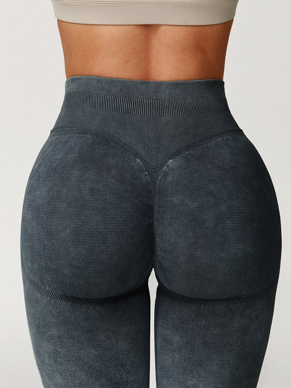 Denim Scrunch Bum High-rise Leggings