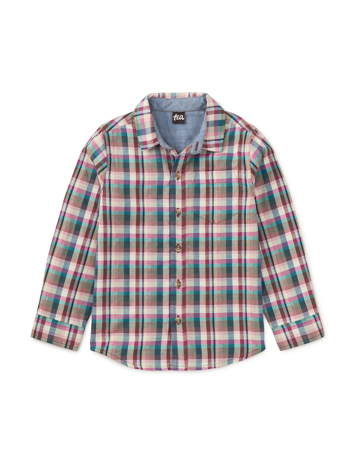 Double Weave Plaid Button Up