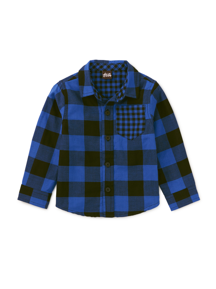 Double Weave Plaid Button Up