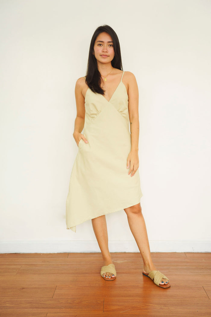 Dream Girl Bias Midi Dress Oat