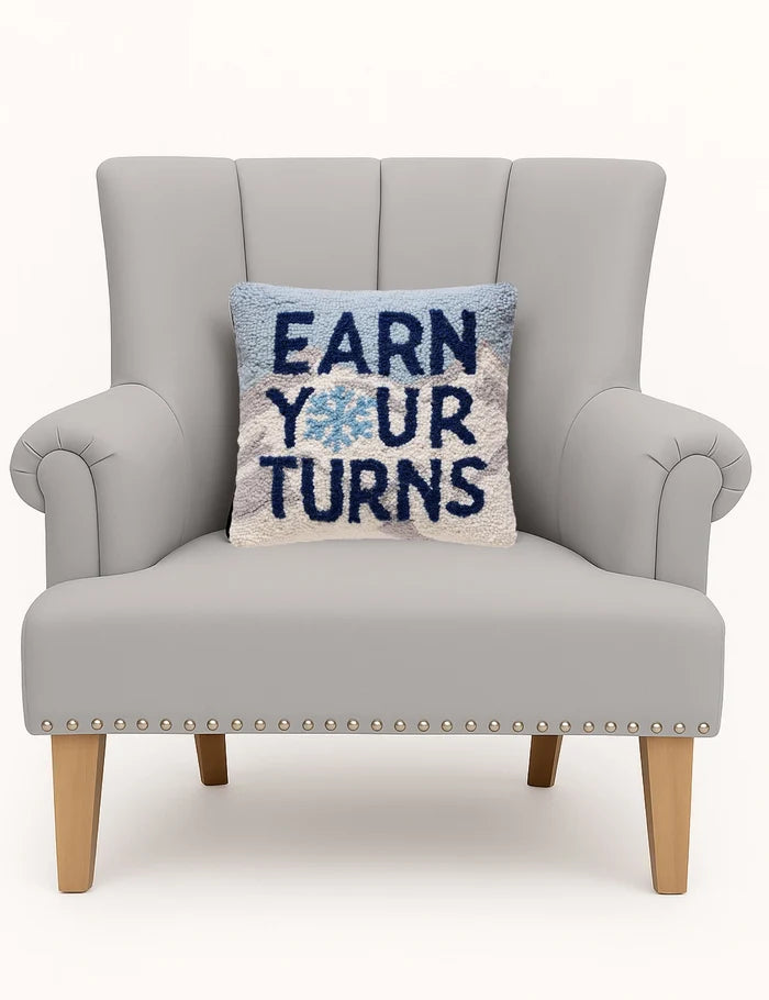 Earn Your Turns Hook Pillow