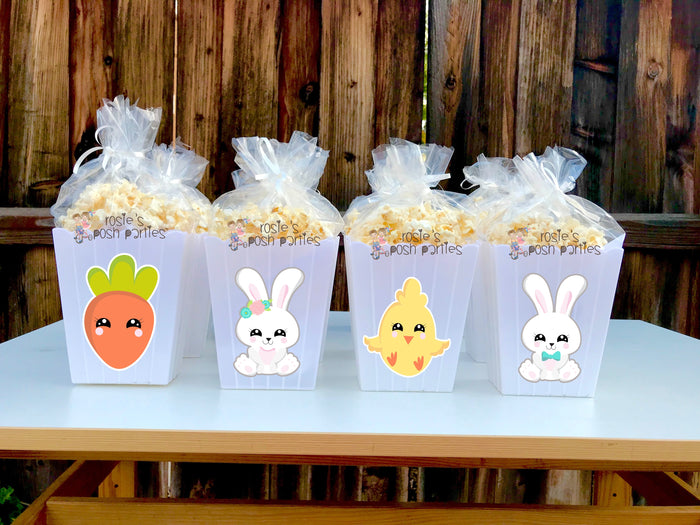 Easter Spring Theme Birthday or Baby Shower Popcorn Favor Bins