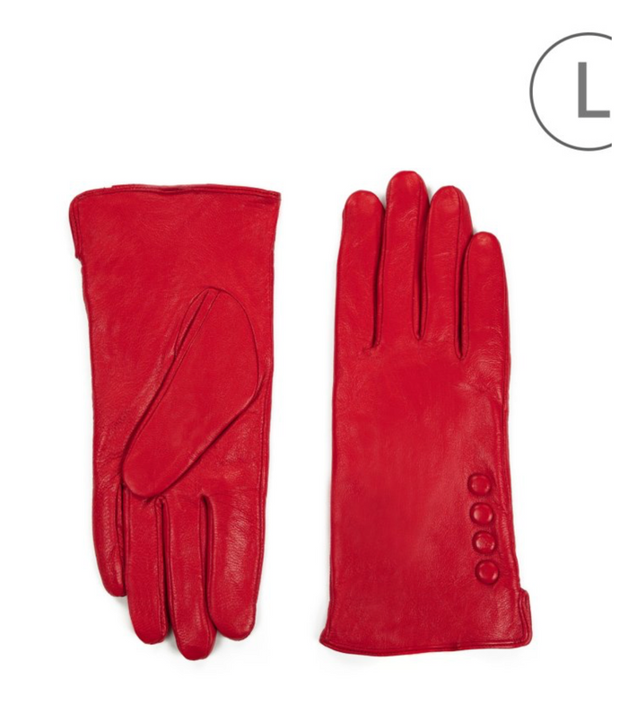 Echtleder-Handschuhe in Rot