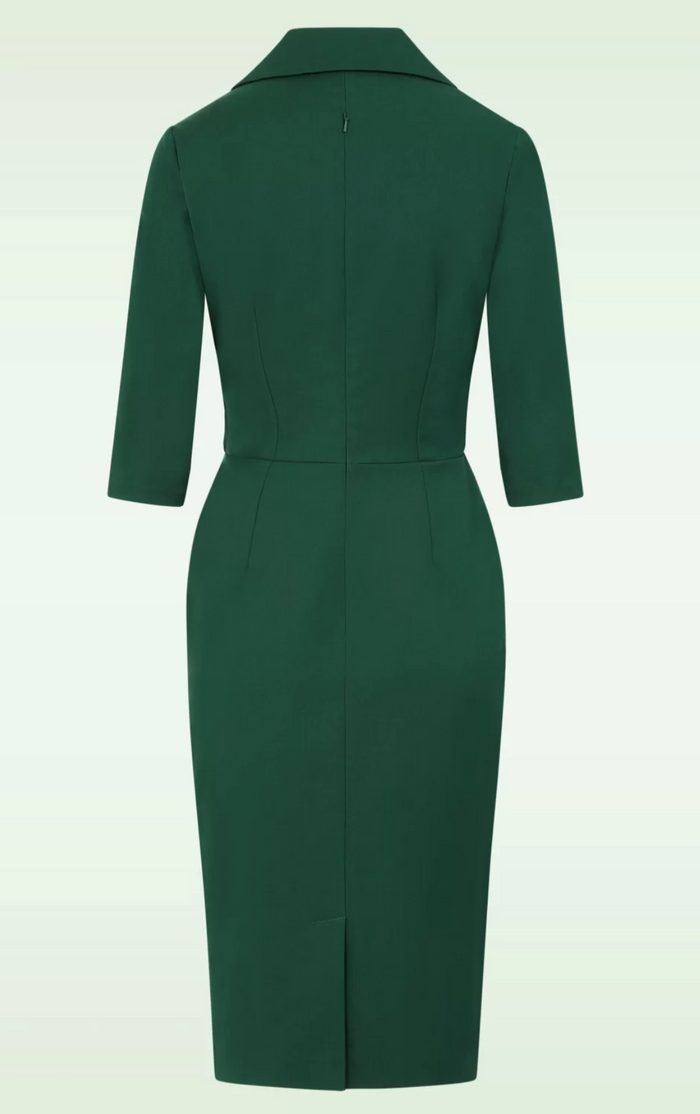 Elegantes Bleistiftkleid Imogen, Flaschengrün
