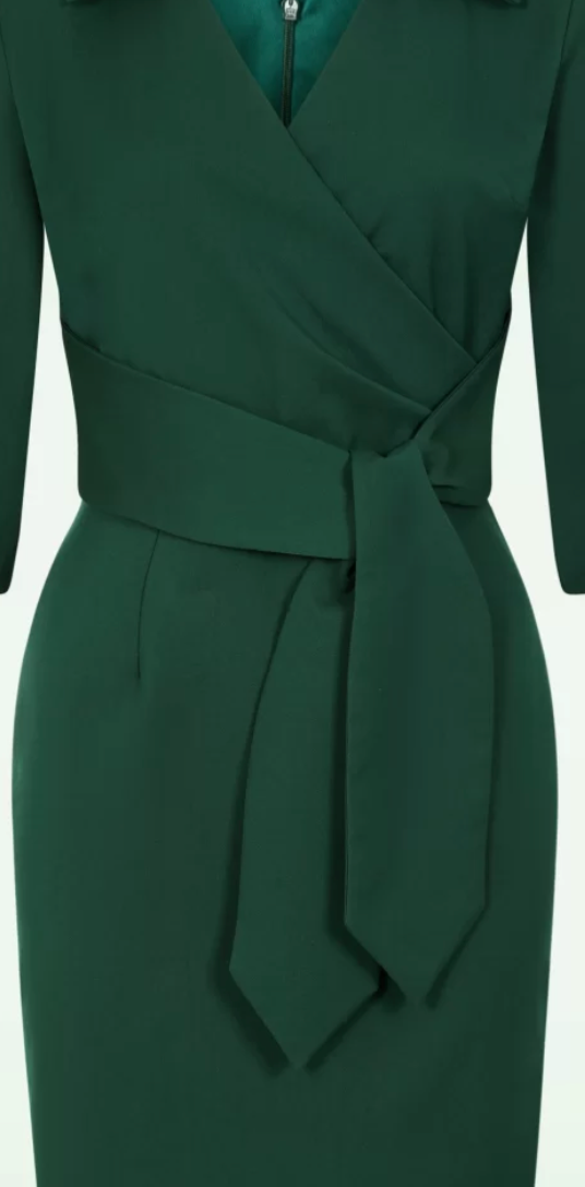 Elegantes Bleistiftkleid Imogen, Flaschengrün