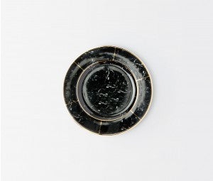 Eleni Black Marble Bread/Cupcake Plate - RSVP Style