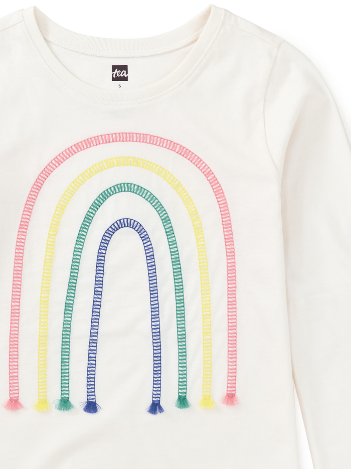 Embroidered Rainbow Tee