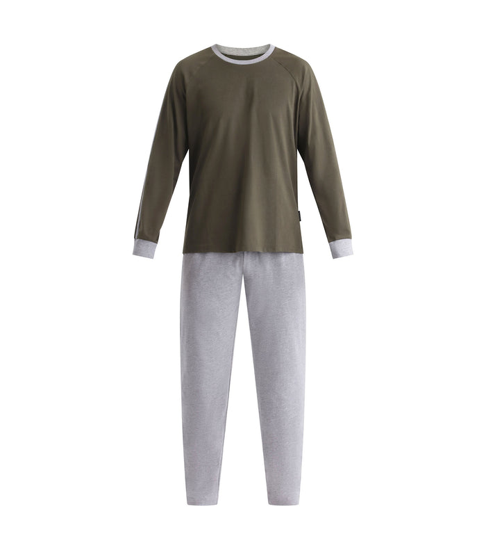 Ensemble pyjama pantalon homme militaire Dim Jersey