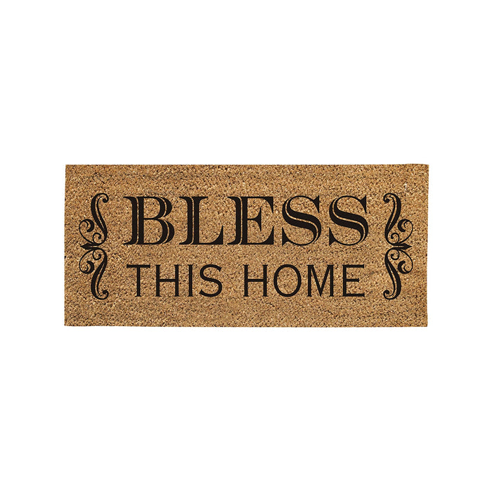 Evergreen Enterprises Flocked Sassafras Coir Switch Mat-Bless this Home