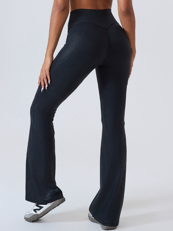 Faux Leather Flare Leggings
