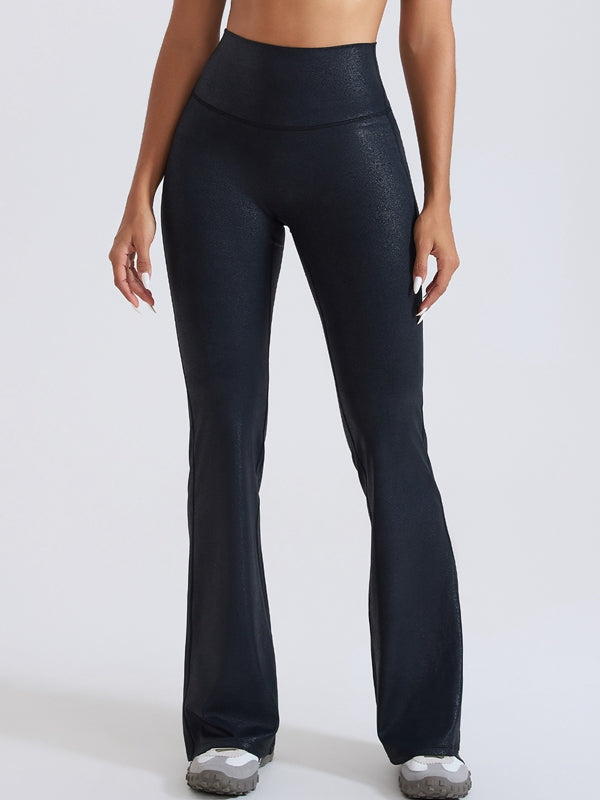 Faux Leather Flare Leggings