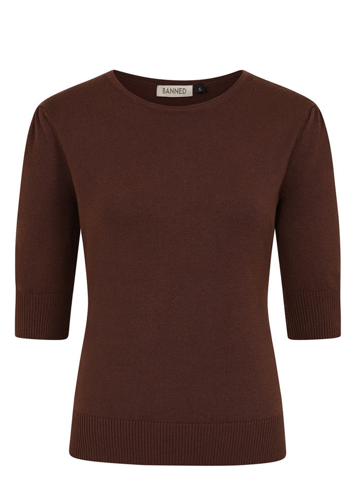 Feinstrick-Pulli Grace, Braun Plus Size