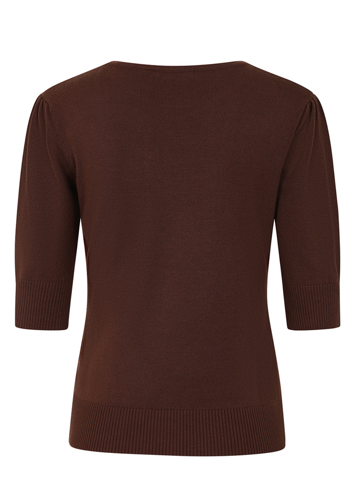 Feinstrick-Pulli Grace, Braun Plus Size