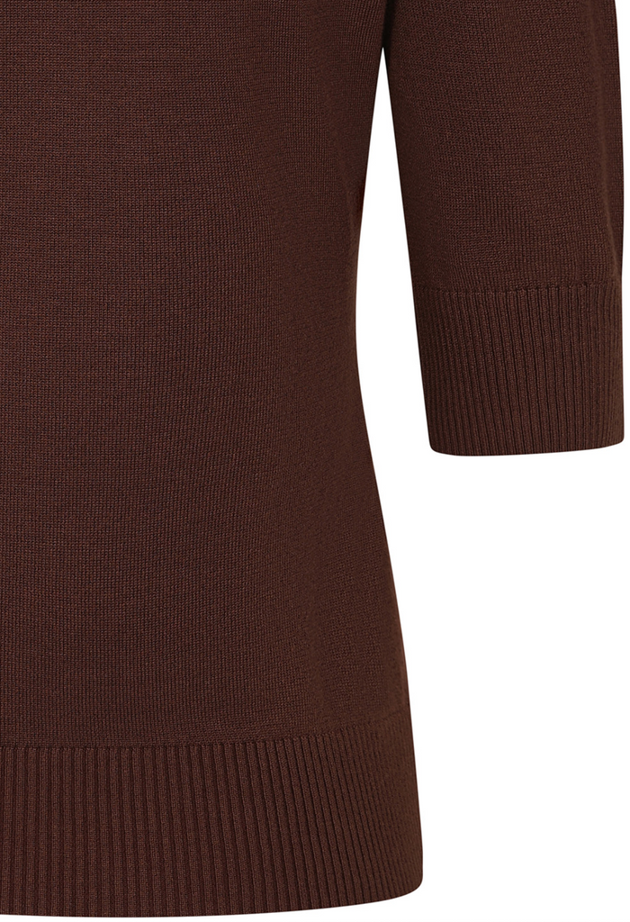 Feinstrick-Pulli Grace, Braun Plus Size