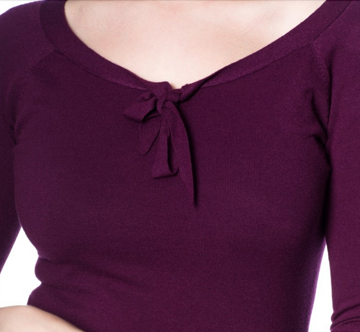 Feinstrick-Pulli Pretty Illusion, Aubergine