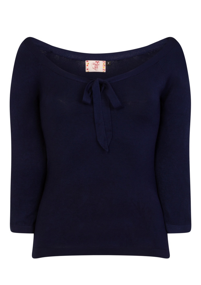 Feinstrick-Pulli Pretty Illusion, Nachtblau