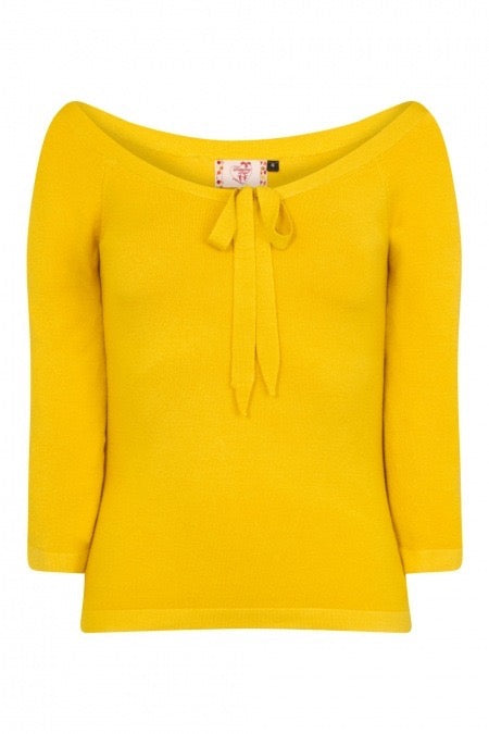 Feinstrick-Pulli,  Pretty Illusion, Senf