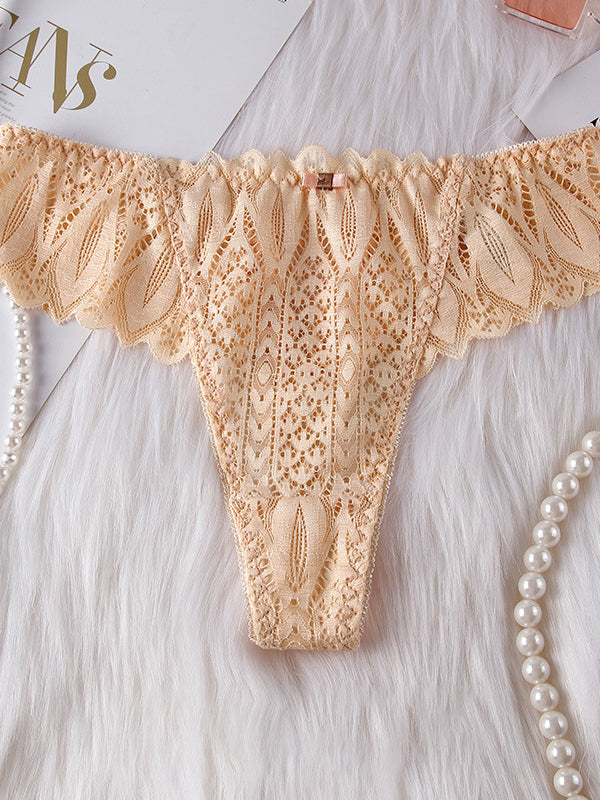 Femal Roman-Knot Lace T-back Panties