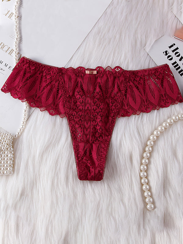 Femal Roman-Knot Lace T-back Panties