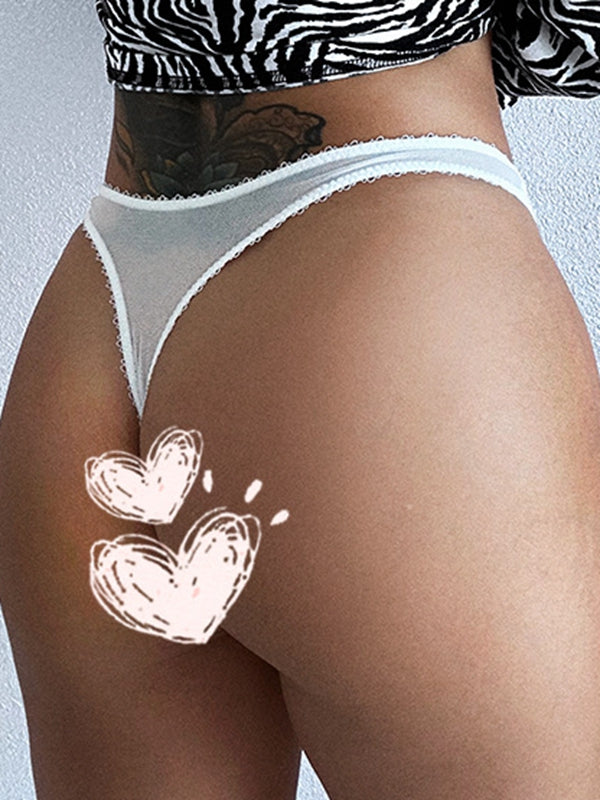 Femal Sexy Mesh Lace T-back Panties
