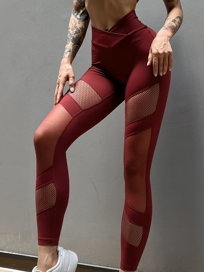 Fishnet Quick Dry V-shape Waist Leggings