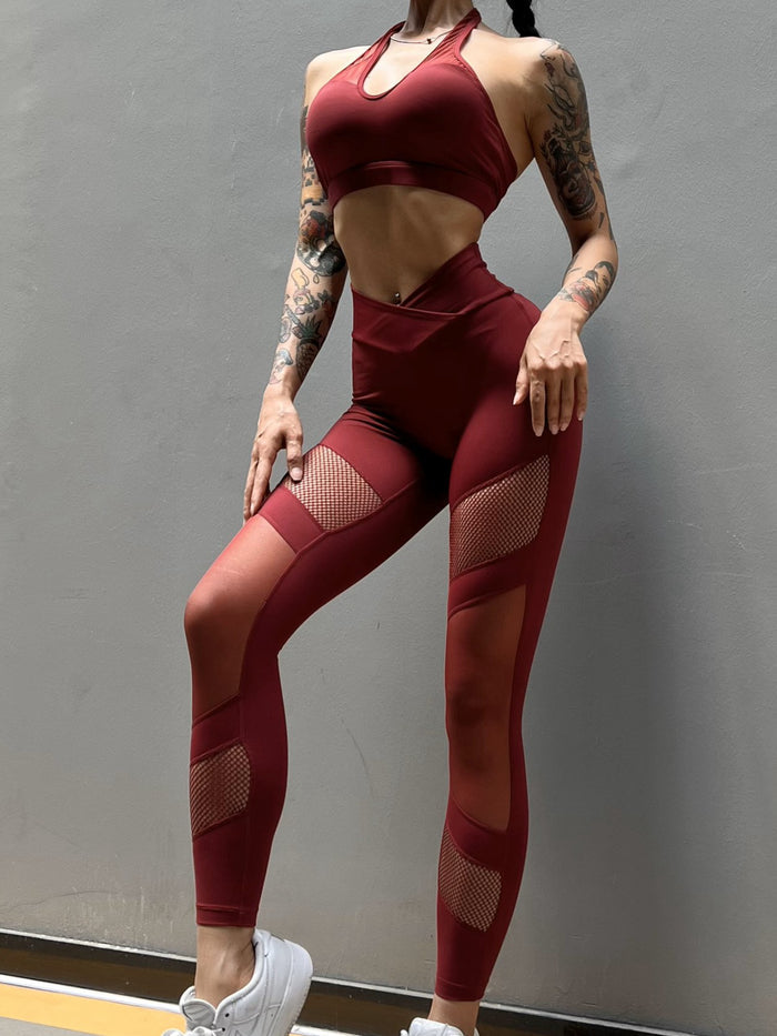 Fishnet Quick Dry V-shape Waist Leggings
