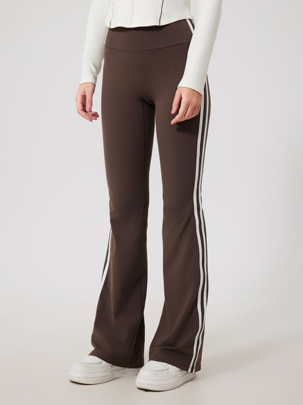 Fleece Flare Stripe High-waisted Leggings