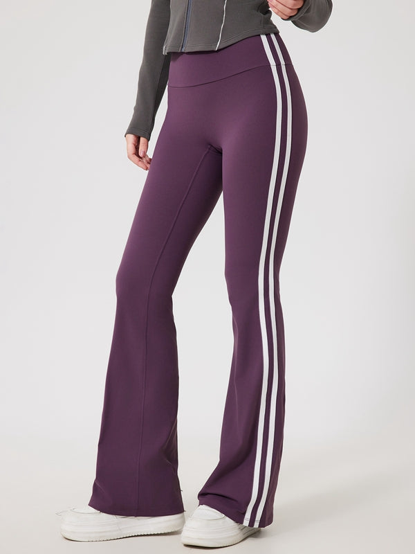 Fleece Flare Stripe High-waisted Leggings