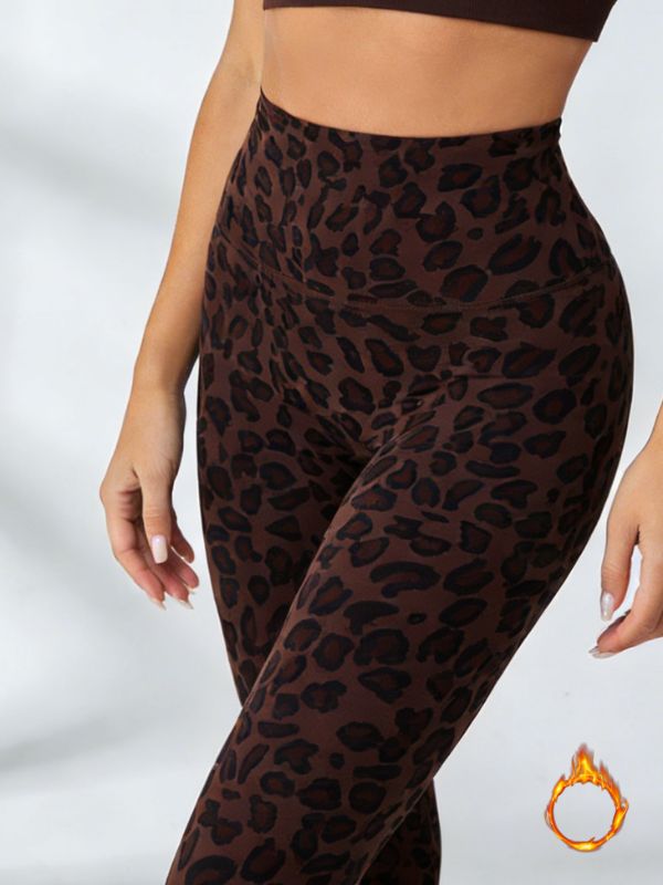 Fleece Leopard Print Leggings