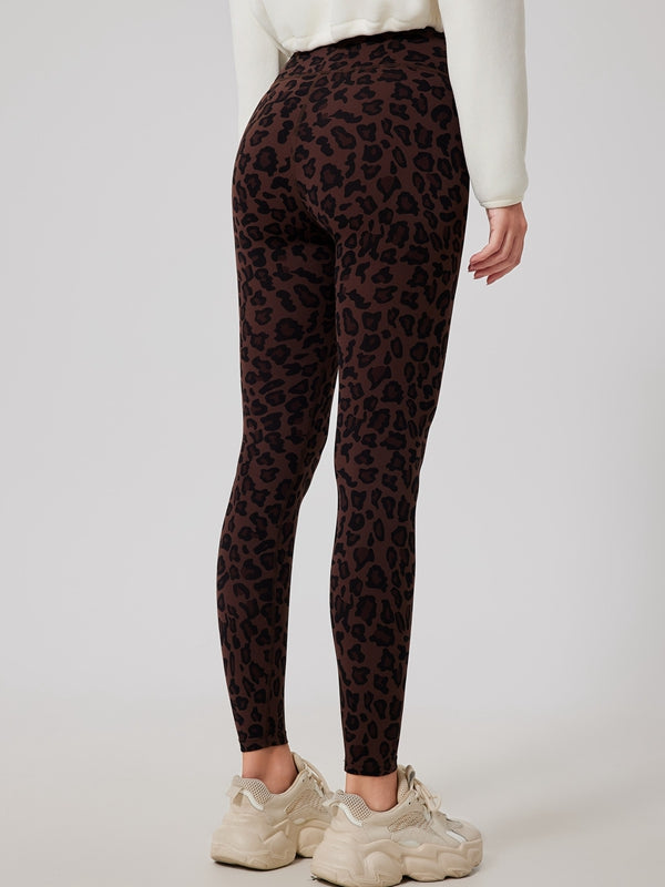 Fleece Leopard Print Leggings
