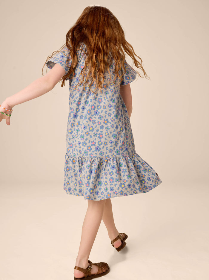 Flutter Sleeve Drop Skirt Dres