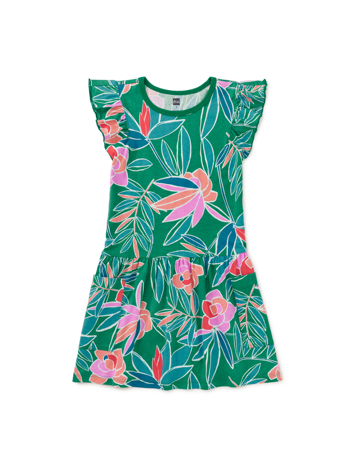 Flutter Sleeve Pocket Dress