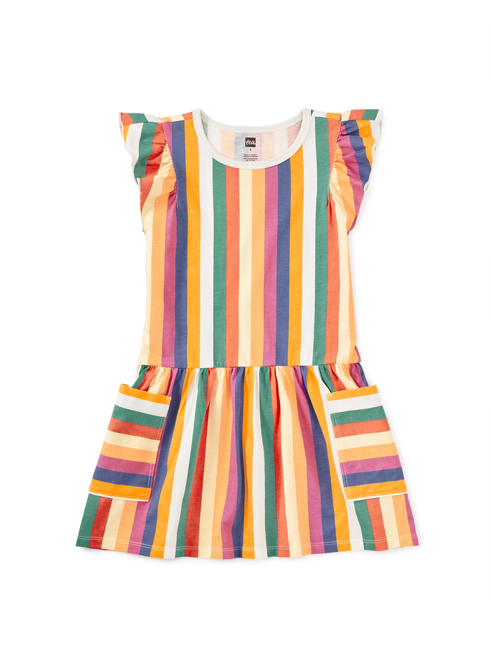 Flutter Sleeve Pocket Dress