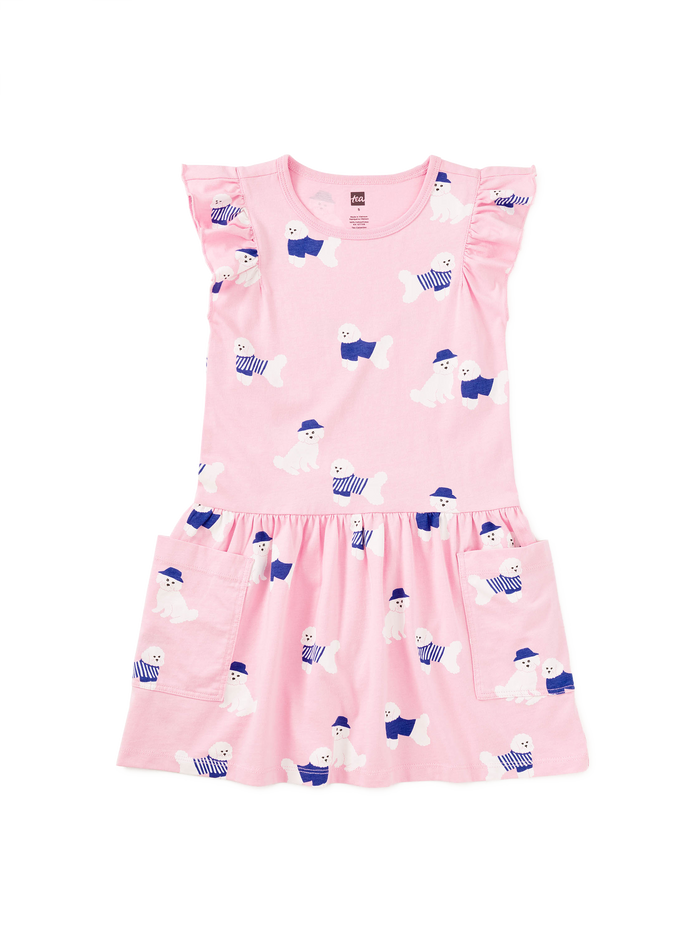 Flutter Sleeve Pocket Dress