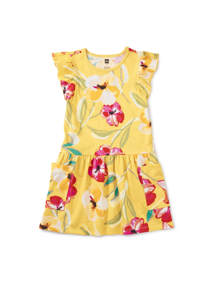 Flutter Sleeve Pocket Dress