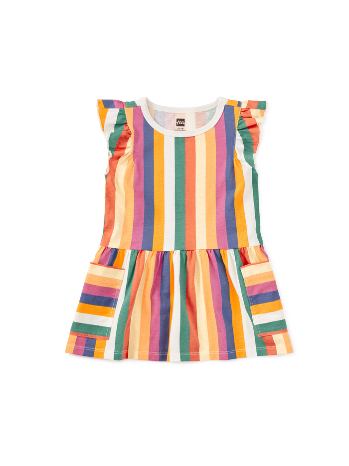 Flutter Sleeve Pocket Dress