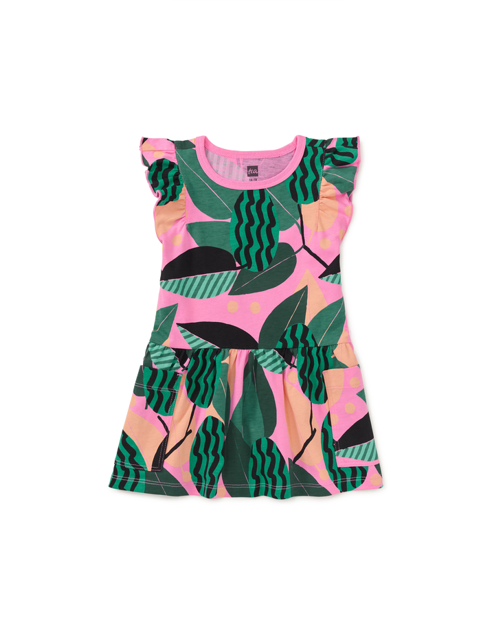 Flutter Sleeve Pocket Dress