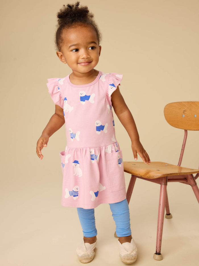 Flutter Sleeve Pocket Dress