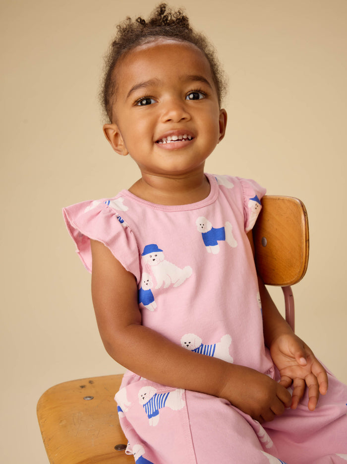 Flutter Sleeve Pocket Dress