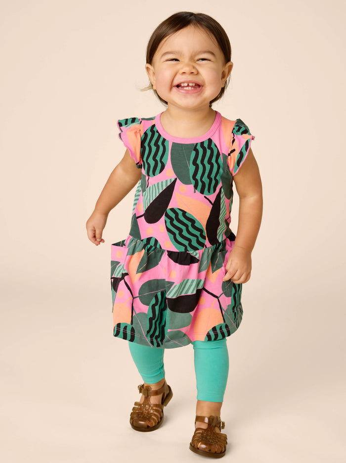 Flutter Sleeve Pocket Dress
