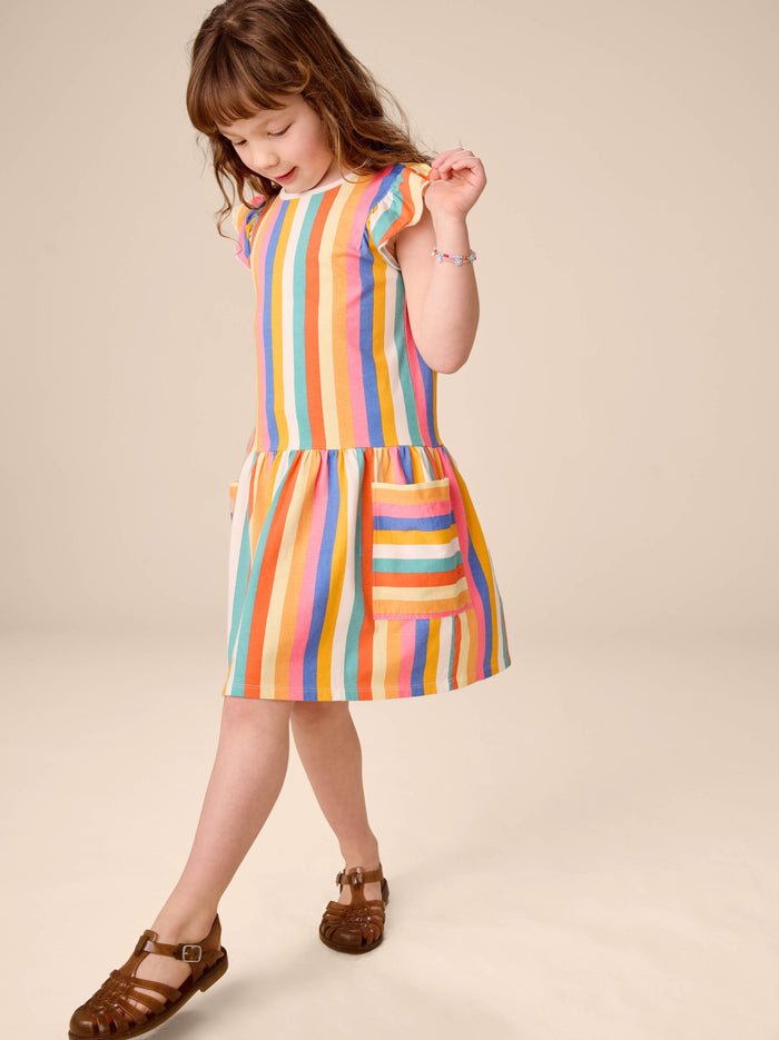 Flutter Sleeve Pocket Dress