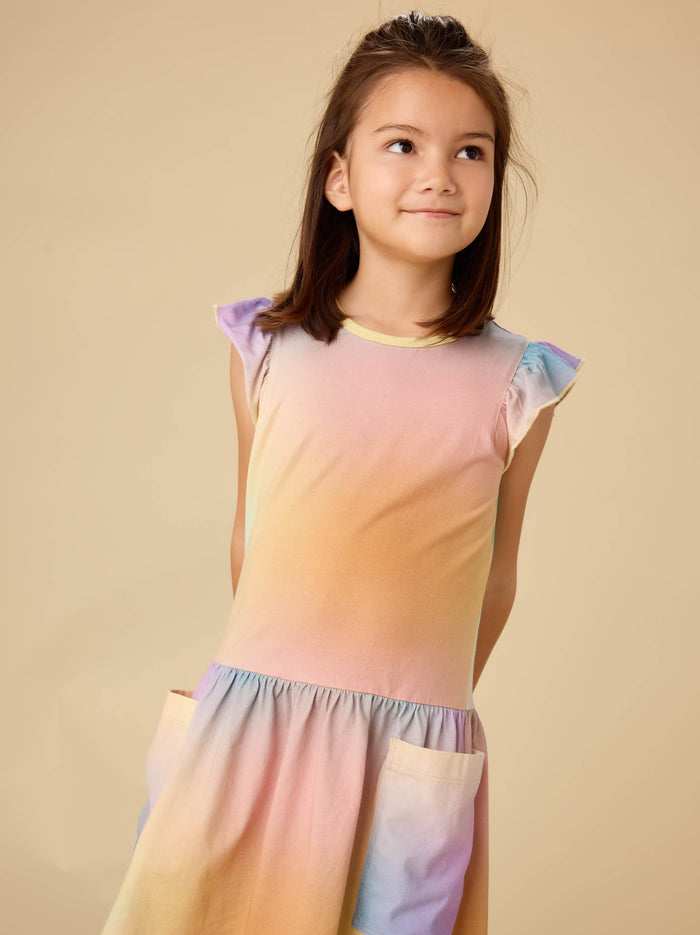 Flutter Sleeve Pocket Dress