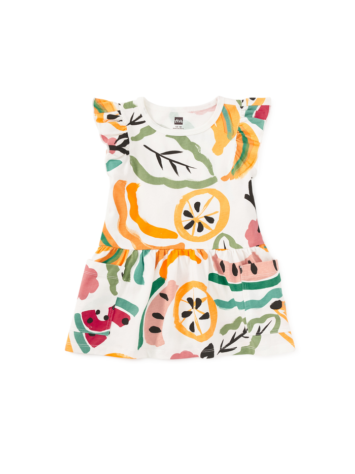 Flutter Sleeve Pocket Dress