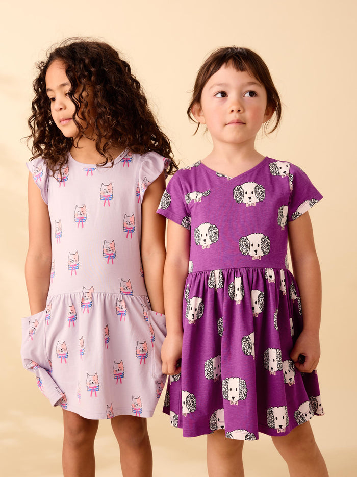 Flutter Sleeve Pocket Dress