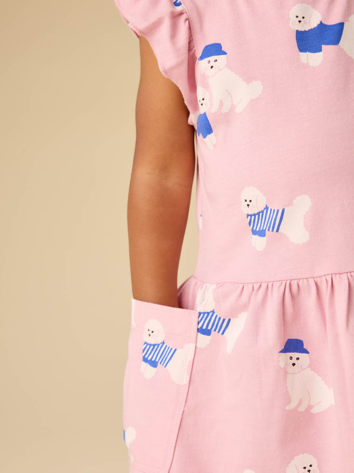 Flutter Sleeve Pocket Dress