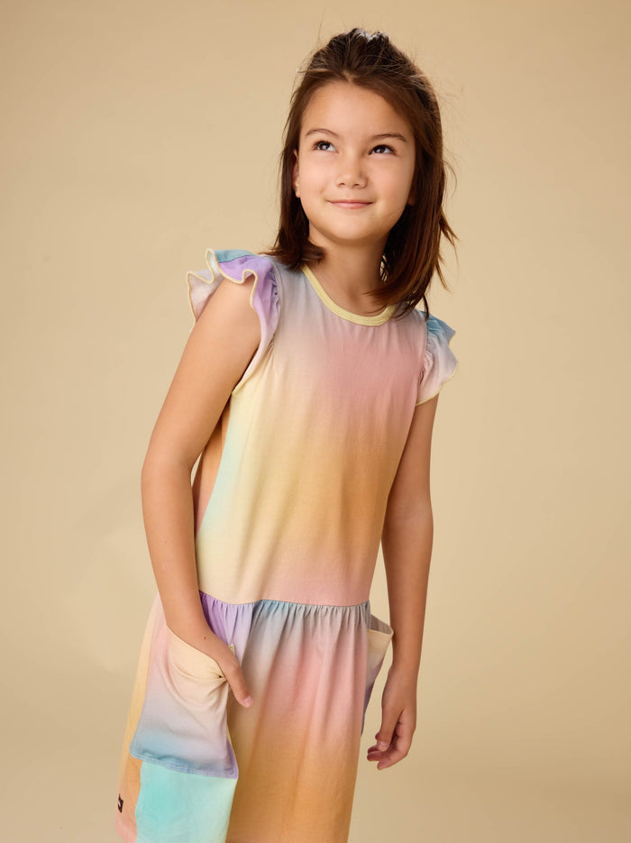 Flutter Sleeve Pocket Dress