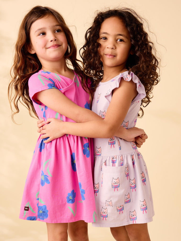 Flutter Sleeve Pocket Dress