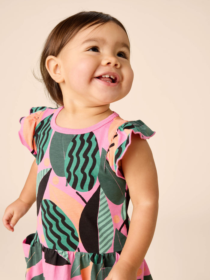 Flutter Sleeve Pocket Dress