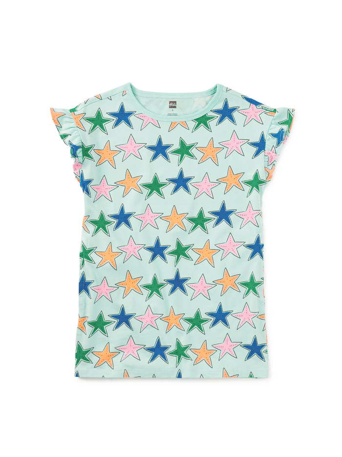 Flutter Sleeve Shift Dress
